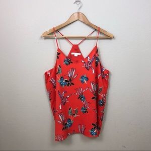 Cooper & Ella Red Floral Spaghetti Strap Top